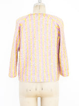 Gene Shelly Pastel Sequin Cardigan Jacket arcadeshops.com