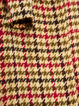 Houndstooth Silk Blouse Top arcadeshops.com