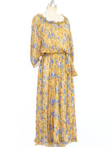 Albert Nipon Floral Chiffon Maxi Dress Dress arcadeshops.com