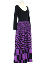 Rudi Gernreich Op Art Wool Maxi Dress Dress arcadeshops.com