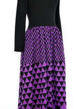 Rudi Gernreich Op Art Wool Maxi Dress Dress arcadeshops.com