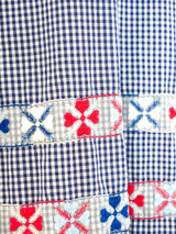 Floral Embroidered Gingham Dress Dress arcadeshops.com