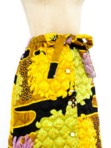 Quilted Satin Maxi Skirt Bottom arcadeshops.com