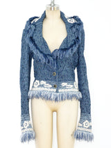 John Galliano Fringed Knit Jacket Jacket arcadeshops.com