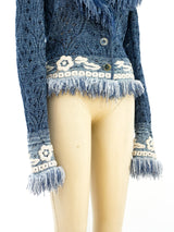 John Galliano Fringed Knit Jacket Jacket arcadeshops.com