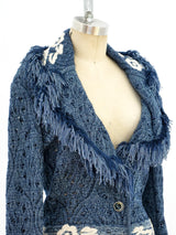 John Galliano Fringed Knit Jacket Jacket arcadeshops.com