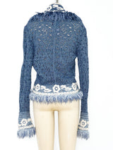 John Galliano Fringed Knit Jacket Jacket arcadeshops.com