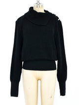 Alaia Hook Clasped Sweater Top arcadeshops.com