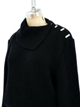 Alaia Hook Clasped Sweater Top arcadeshops.com
