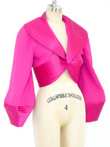 Fuchsia Jacket with Quilted Trim Jacket arcadeshops.com
