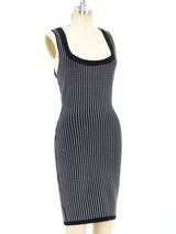 1991 Alaia Black and White Knit Tank Dress Dress arcadeshops.com