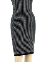1991 Alaia Black and White Knit Tank Dress Dress arcadeshops.com