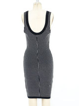 1991 Alaia Black and White Knit Tank Dress Dress arcadeshops.com
