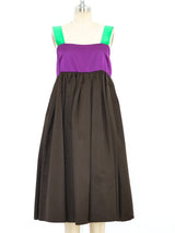 Bill Blass Satin Colorblock Babydoll Dress Dress arcadeshops.com