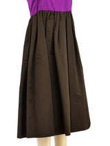 Bill Blass Satin Colorblock Babydoll Dress Dress arcadeshops.com