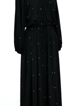 Donald Brooks Rhinestoned Jersey Maxi Dress Dress arcadeshops.com