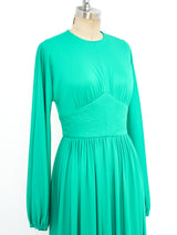 Donald Brooks Teal Jersey Gown Dress arcadeshops.com