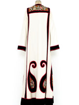 Malcolm Starr Rizkallah Paisley Applique Caftan Dress arcadeshops.com