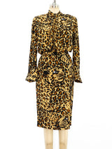 1986 Yves Saint Laurent Leopard Printed Ensemble Suit arcadeshops.com