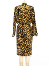 1986 Yves Saint Laurent Leopard Printed Ensemble Suit arcadeshops.com