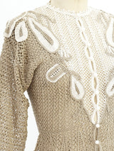 Button Front Hand Crochet Top Jacket arcadeshops.com