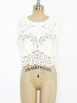 Lace Embroidered Cotton Tank Top arcadeshops.com