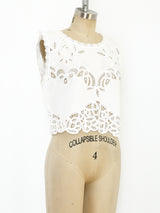 Lace Embroidered Cotton Tank Top arcadeshops.com