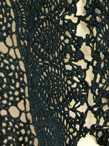 Black Crochet Cropped Tank Top Top arcadeshops.com