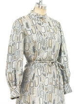 Metallic Silver and Gold Tunic Ensemble Suit arcadeshops.com