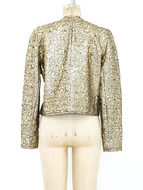 Giorgio Armani Gold Brocade Jacket Jacket arcadeshops.com
