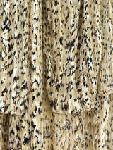 Animal Printed Ruffled Chiffon Blouse Top arcadeshops.com