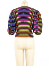 Jacqueline de Ribes Rainbow Striped Silk Jacket Jacket arcadeshops.com