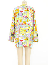 Diane Freis Mixed Print Silk Jacket Jacket arcadeshops.com
