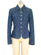Christian Lacroix Tailored Eyelet Denim Jacket Jacket arcadeshops.com