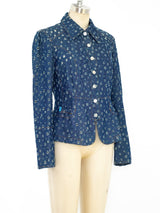 Christian Lacroix Tailored Eyelet Denim Jacket Jacket arcadeshops.com