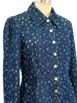 Christian Lacroix Tailored Eyelet Denim Jacket Jacket arcadeshops.com