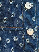 Christian Lacroix Tailored Eyelet Denim Jacket Jacket arcadeshops.com