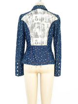 Christian Lacroix Tailored Eyelet Denim Jacket Jacket arcadeshops.com