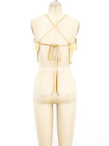 Fringed Leather Tank Top Top arcadeshops.com