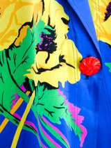 Ungaro Floral Printed Silk Jacket Jacket arcadeshops.com