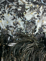 Victor Costa Feathered Cocktail Dress Dress arcadeshops.com