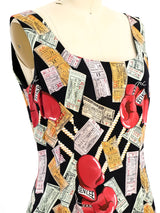 Nicole Miller Novelty Boxing Print Dress Dress arcadeshops.com