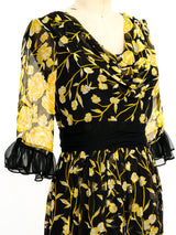 Floral Printed Ruffled Maxi Dress Dress arcadeshops.com