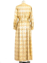 Donald Brooks Metallic Gold Maxi Dress Dress arcadeshops.com