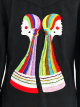 Rainbow Embroidered Denim Ensemble Suit arcadeshops.com