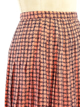 Guy Laroche Logo Printed Silk Skirt Bottom arcadeshops.com