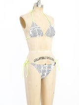 John Galliano Newsprint Bikini Suit arcadeshops.com
