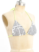 John Galliano Newsprint Bikini Suit arcadeshops.com