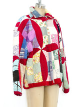 Quilted Patchwork Zip Front Jacket Jacket arcadeshops.com