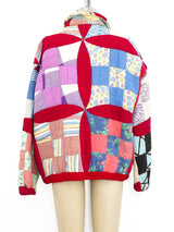 Quilted Patchwork Zip Front Jacket Jacket arcadeshops.com